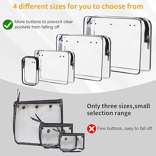 Miniatura 2 de Paquete de 4 accesorios transparentes Bogg Beach para bolsa de inserción, bolsa de viaje, celular, maquillaje, artículos de tocador, organizador de