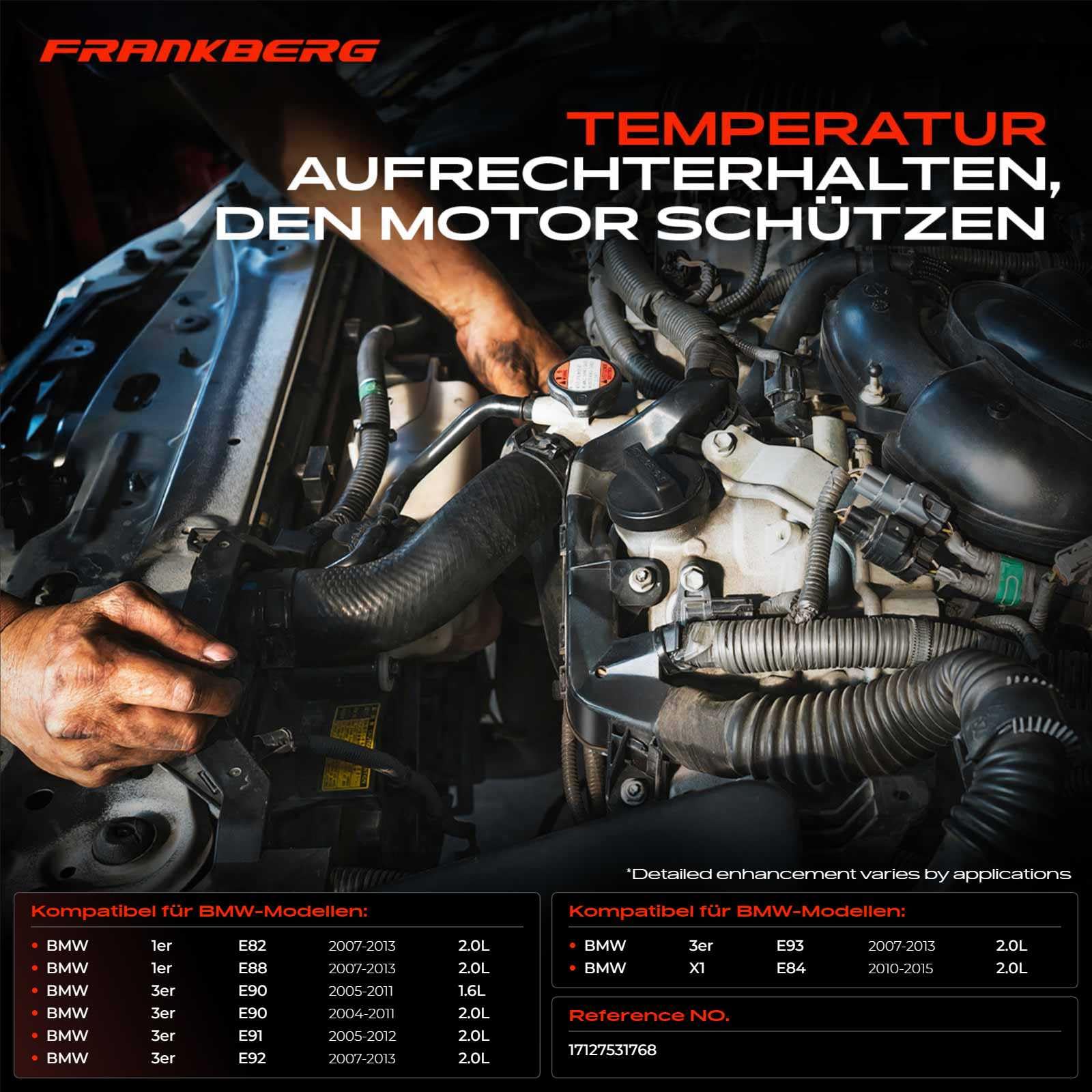Kühlerschlauch Kühlwasserschlauch Links oben für 1er E82 E88 3er E90 E91 E92 E93 X1 E84 2005-2016 17127531768