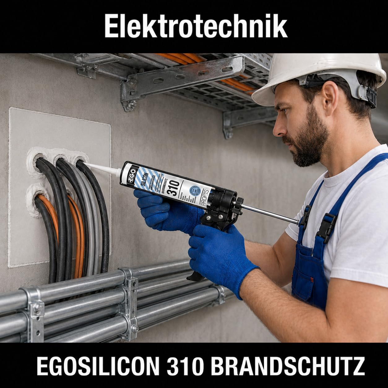 EGOSILICON 310 B1 Brandschutz-Silikon – 20x 310 ml Kartuschen – ideal für feuerhemmende Verglasungen & Fugen mit hohen Brandschutzanforderungen weiss