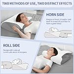 Oreiller cervical, Oreil ergonomique, Oronnoir cervicical, oreil de cou, Orée pour douleur au cou, orthopédie Oreillon de lit pour le dos somnifère