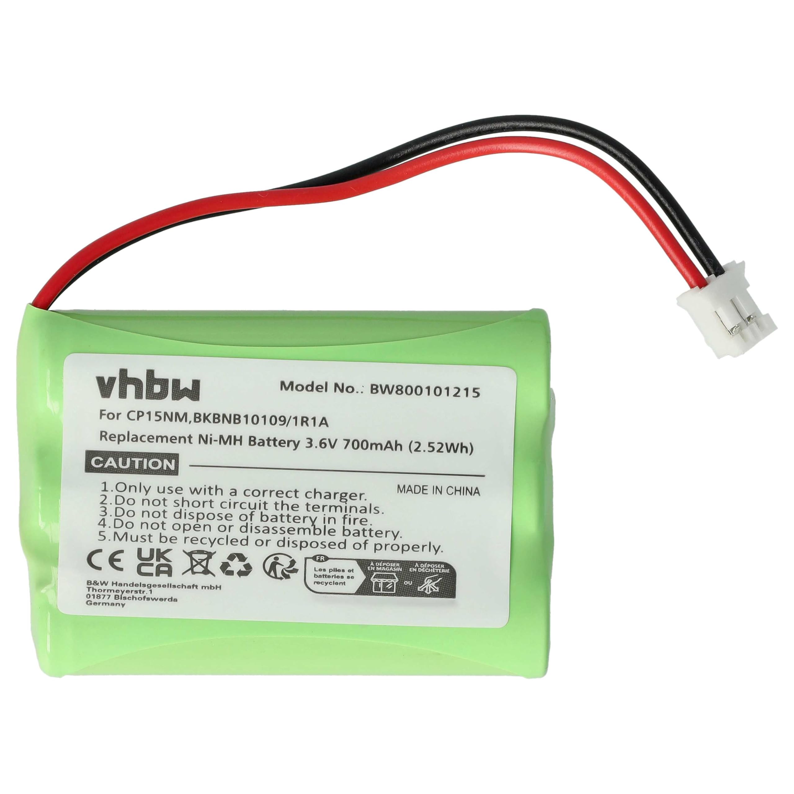 vhbw batteria compatibile con Motorola MBP853PU, MBP853CONNECTPU telefono fisso cordless (700mAh, 3,6V, NiMH)