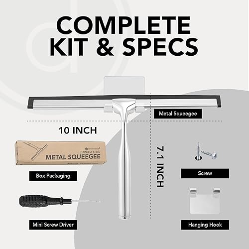 Miniatura 20 de Limpiador de vidrios de ducha, ventana y autos, incluye 2 repuestos de silicona, mango de espuma, Negro Negro,Gris,Blanco,Plata
