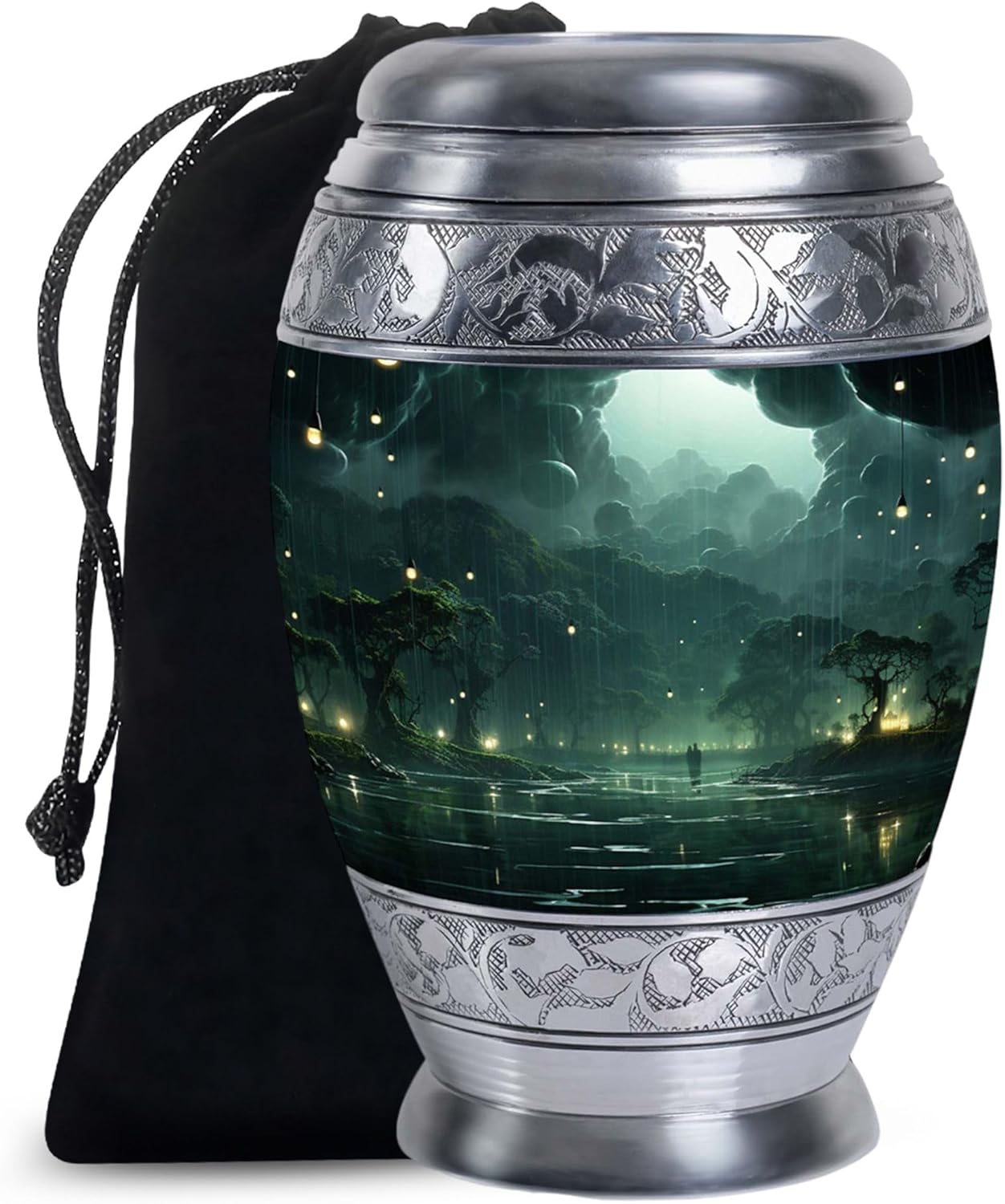 Rainforest Urns for Men, Cremation Urns for Adult Ashes Women - Funeral Urns for Human Ashes Adult - Large Urns for Human Ashes Adult Female - Adult Urns for Human Ashes Men (Size-10inch)