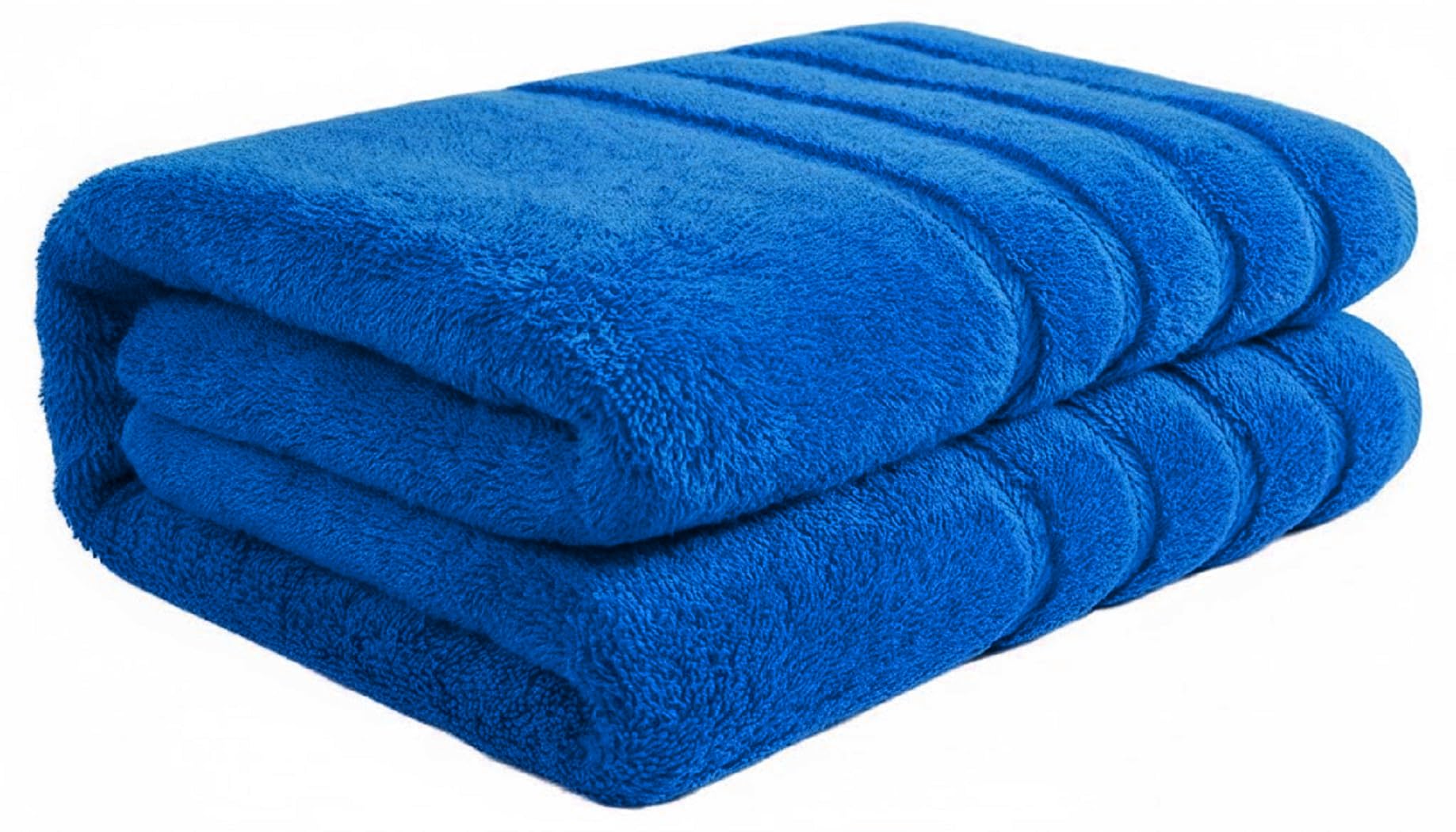 EDB Extra Large Bath Sheet Super Jumbo Big Bath Sheets Towels 100x200cm Body Wrap Thick Absorbent 100% Cotton Quick Dry Bath Towel 600-GSM (Blue)