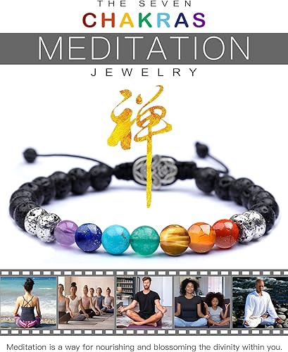 Miniatura 9 de Artículos para aliviar la ansiedad, pulseras de chakras, cristales y piedras curativas, 7 chakras de cristales curativos pulseras hechas a mano,