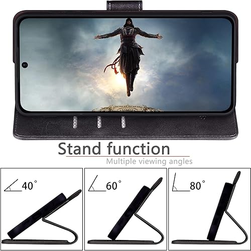 Miniatura 7 de SUANPOT Funda tipo cartera para Samsung Galaxy S23 5G con bloqueo RFID, tarjetero de crédito, funda protectora de piel sintética con tapa para