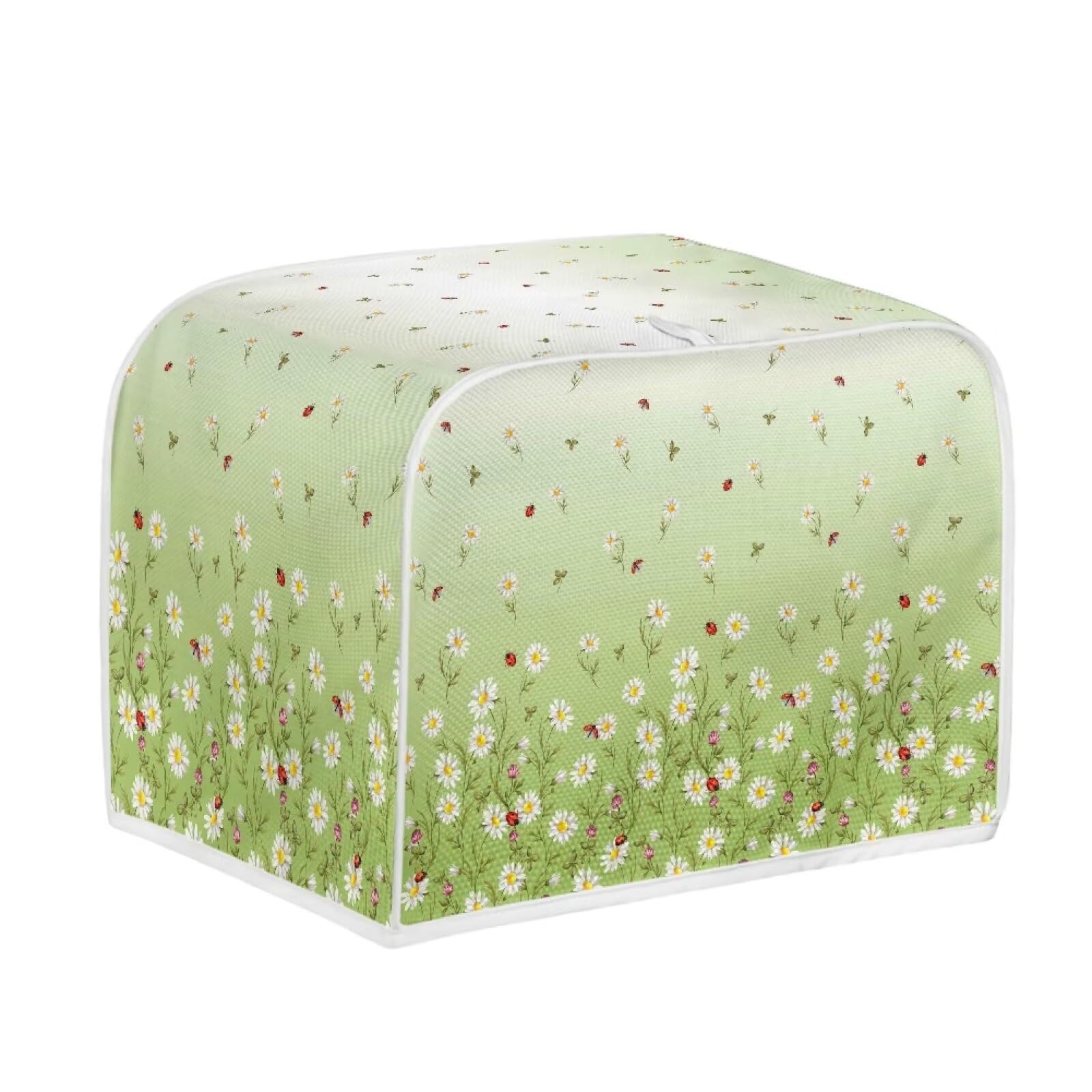 NETILGEN Toaster Cover Kitchen Bakeware Protector Fits for Most Standard 4 Slice Toasters, Keep Toaster Free From Dust And Fingerprint Oven Dustproof Cover, Daisy Green โ image 1