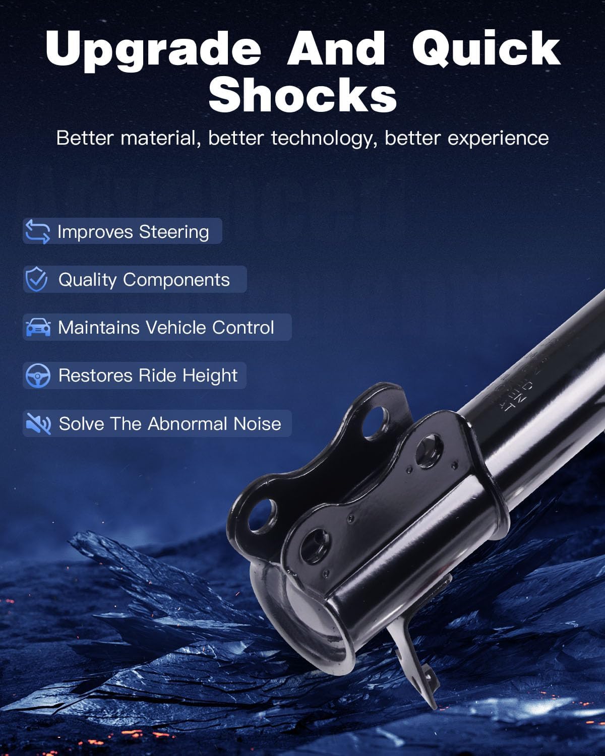 ECCPP shock Struts shock absorbers for 1999-2003 for Lexus RX300,2001-2003 for Toyota Highlander shock Struts for 334263 334264 Rear shocks