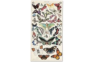 Papillons Butterflies Wall Art - Vintage Minimalist Canvas Wall Scroll Art Poster