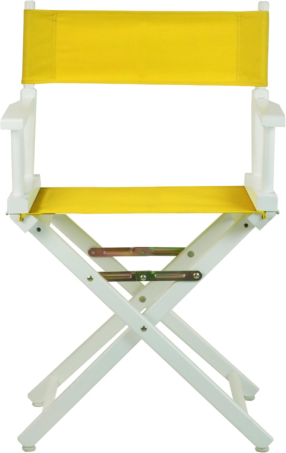 Casual Home 200-01/021-34 18" White Frame-Gold Canvas Director Chair Classic Height, WhiteFrame