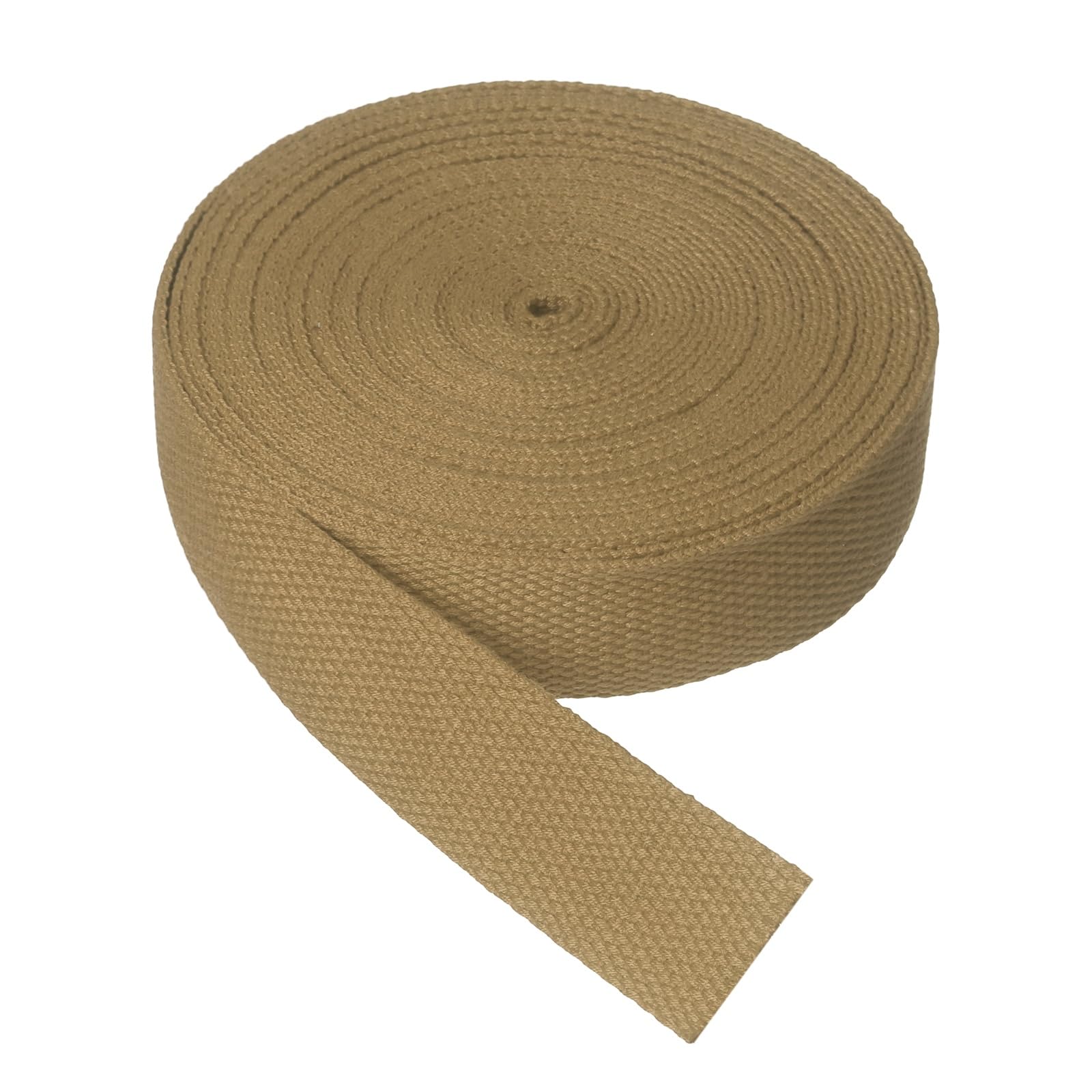 sourcing map Cotton Twill Tape, 3.2cm x 9.2M Cotton Ribbon Bias Binding Tape Trim Webbing Straps for Sewing DIY Crafts Gift Wrapping, Khaki
