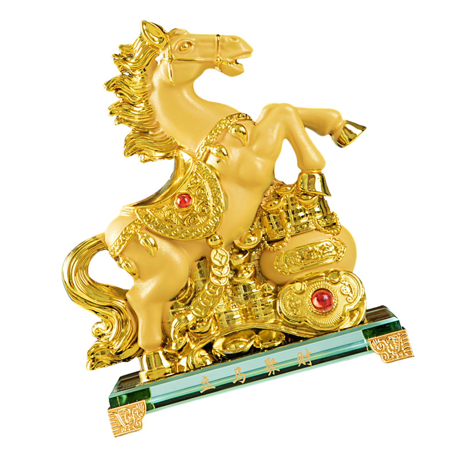 Piceioep 2026 Chinese Animal Horse Year Resin Statue Large Size Animal Statue Collectible Horse Figurine for Home Feng Shui Figurine
