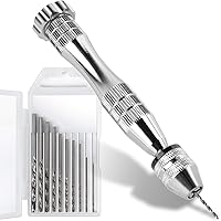 Vista 1 de LEOBRO Tornillo de tornillo de banco para moldes de fundición de resina, taladro de mano de acero, taladro de resina con 10 brocas, herramientas