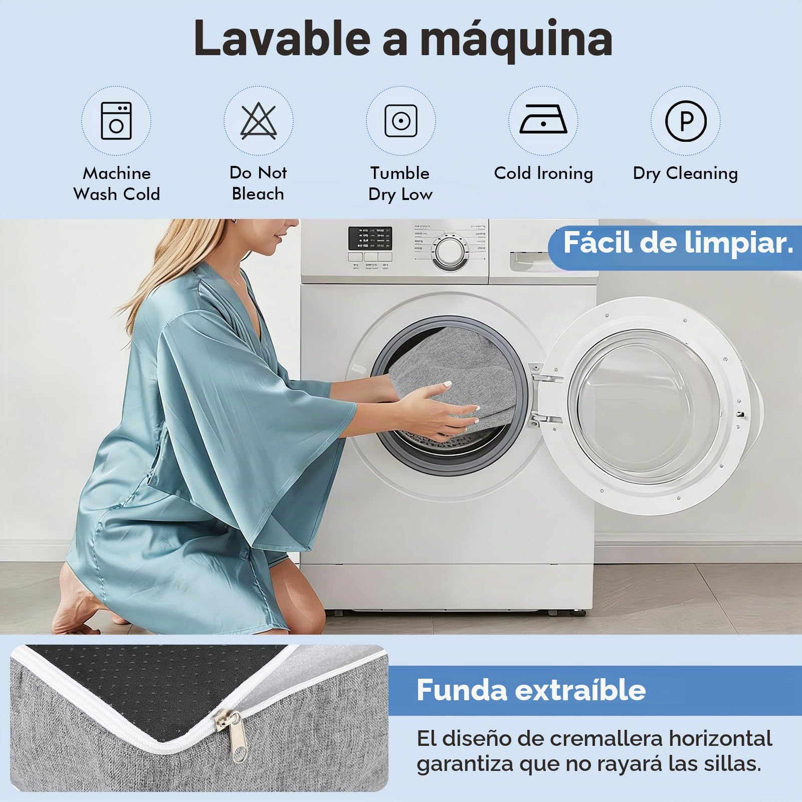 LIROPAU Juego de 2 cojines de asiento para silla, cojines de espuma viscoelástica de doble capa, cojín elevador, cojín grueso para tumbonas, sofás, sillones, extraíbles, 50 x 50 x 12,7 cm, gris
