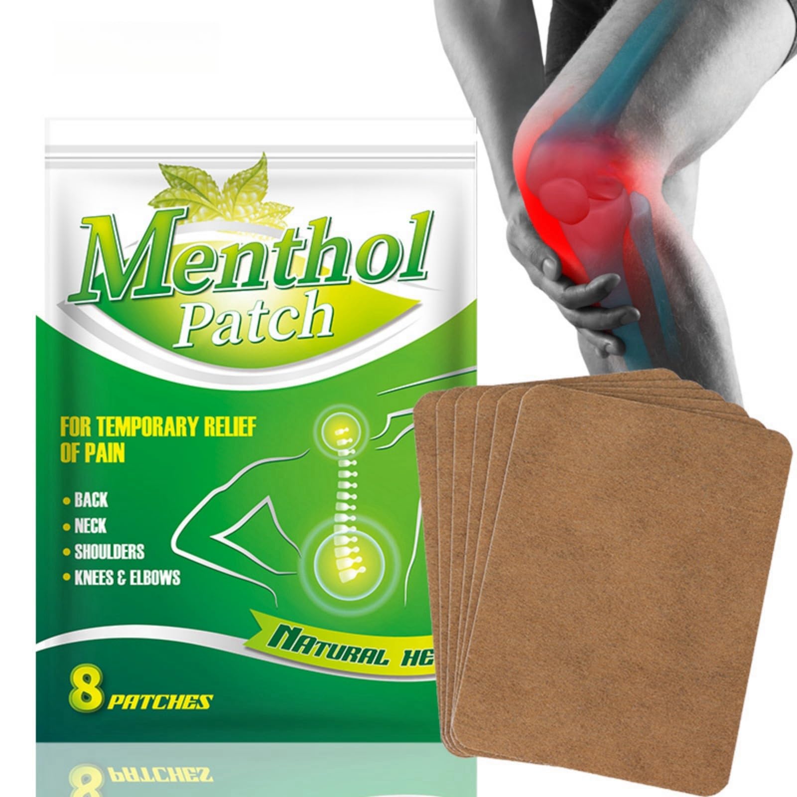 Mint Joint Patch - 8 Patches - Fast-Acting Relief for Back, Neck, Shoulders, Knees, and Elbows - Soothes Rheumatoid Arthritis and Muscle Joint Discomfort - Promotes Mobility and Flexibility