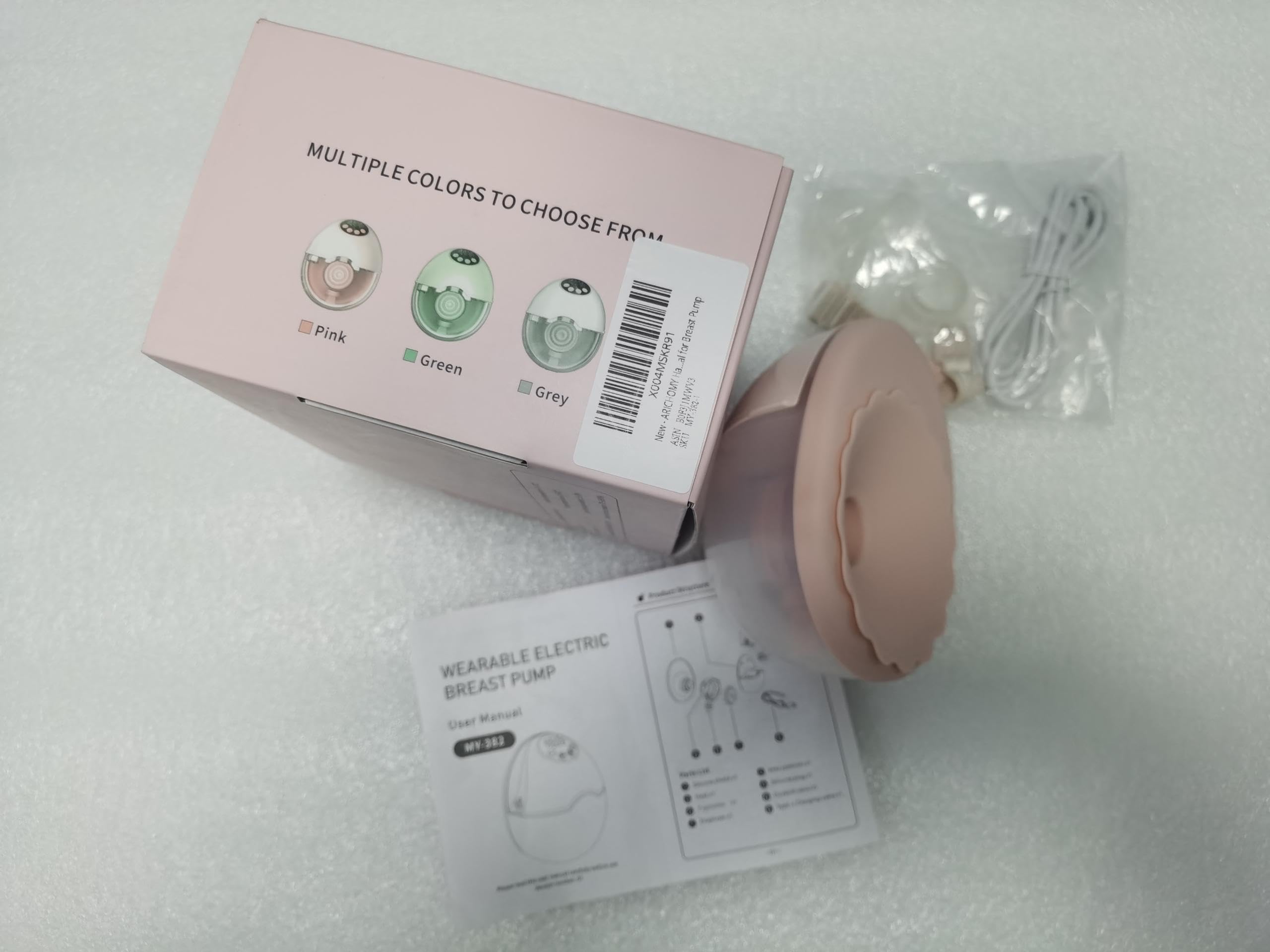 ARICHOMY Hands Free Breast Pump - Wearable Breast Pumps with 4 Modes 12 Levels, Portable Breast Pumping for Work Travel Night with Leak-Proof DoubleFit Flange, Ideal for Breast Pump