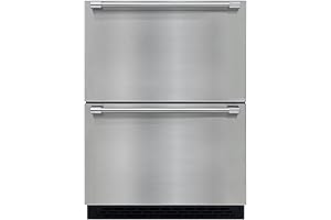 Under Counter Refrigerator Freezer, 4.9 Cu.Ft. Beverage Fridge, Stainless Steel, 24-Inch