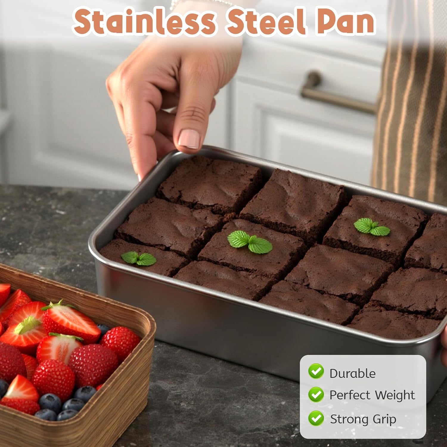 6 Pack Loaf Pans for Baking Bread, Stainless Steel Loaf Pans for Homemade Bread, Meatloaf, Bananas, Brownies, Lasagnas, Dishwasher Oven Safe (9IN x 6IN) - Image 4