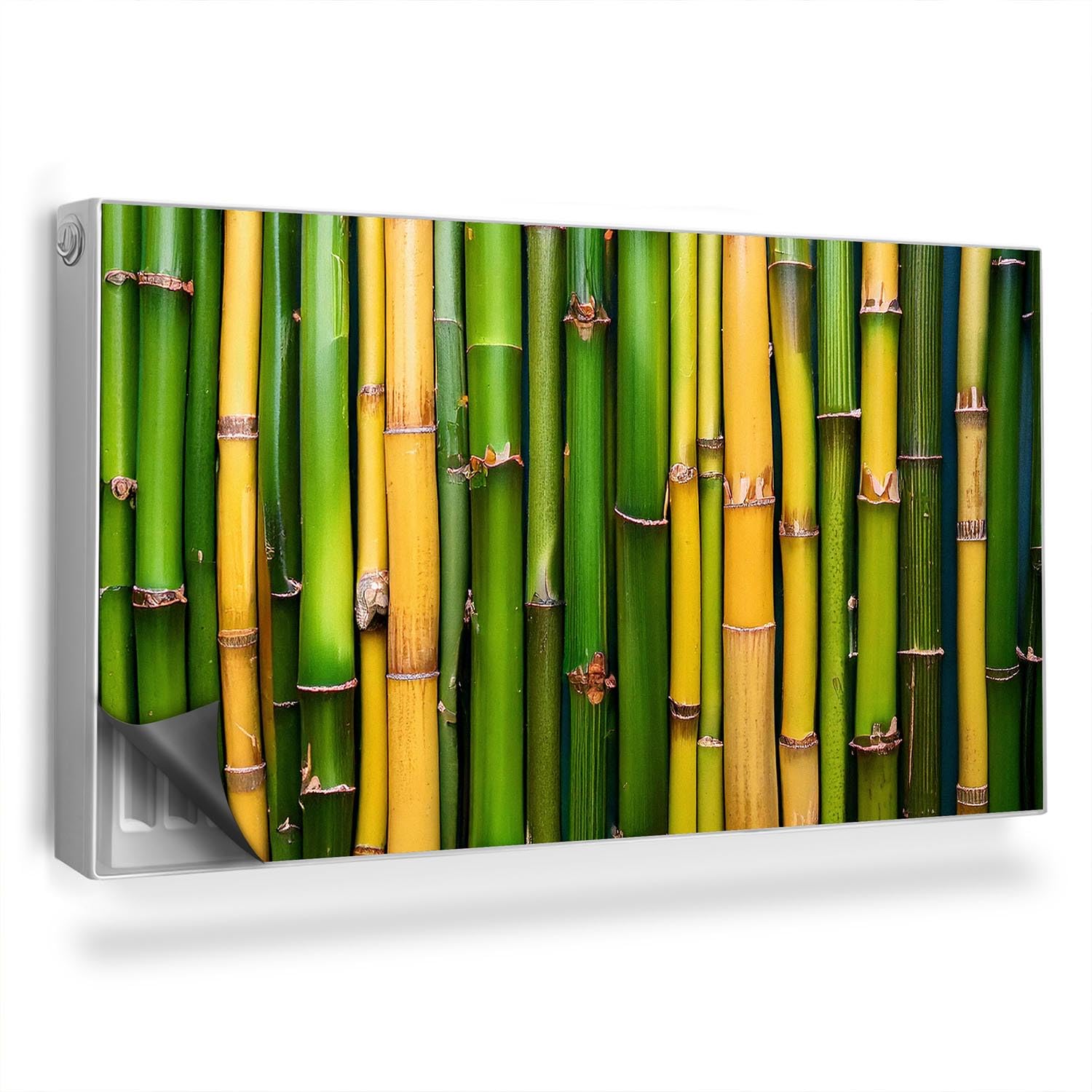 Panel magnético decorativo para radiador de 110x60 cm anti polvo con bambú