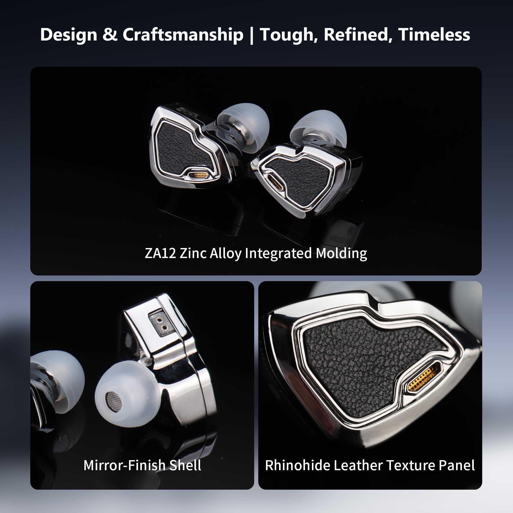 Hidizs MS2 PRO - Auricolari Iem cablati, driver doppi magnetici da 10,2 mm, monitor in-ear Hybird 1DD+1BA, stampaggio integrato in lega di zinco, filtri pneumatici per musicisti audiofili, cavo OFC