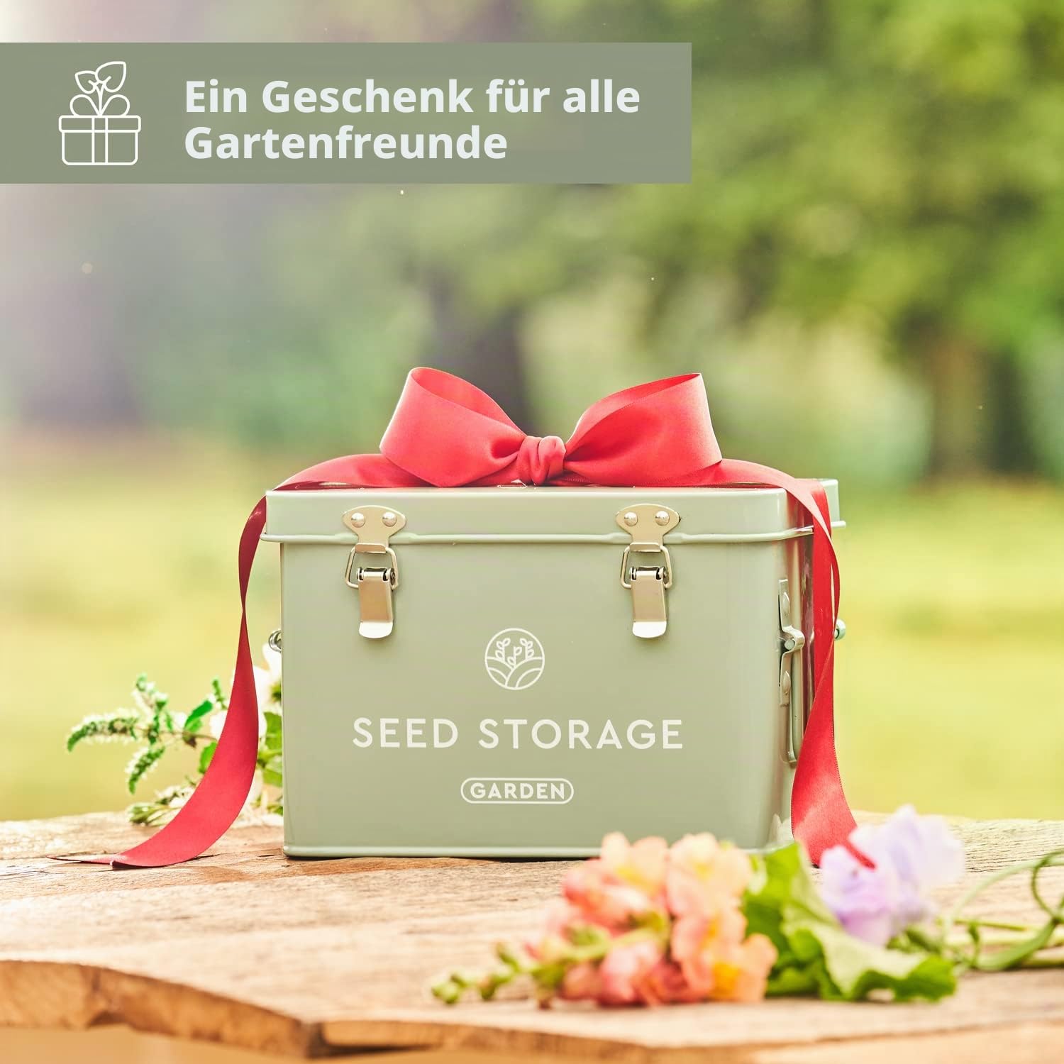 Wildgoose Saatgut-Aufbewahrungsbox – Metall-Samenpaket-Organizer mit Etiketten