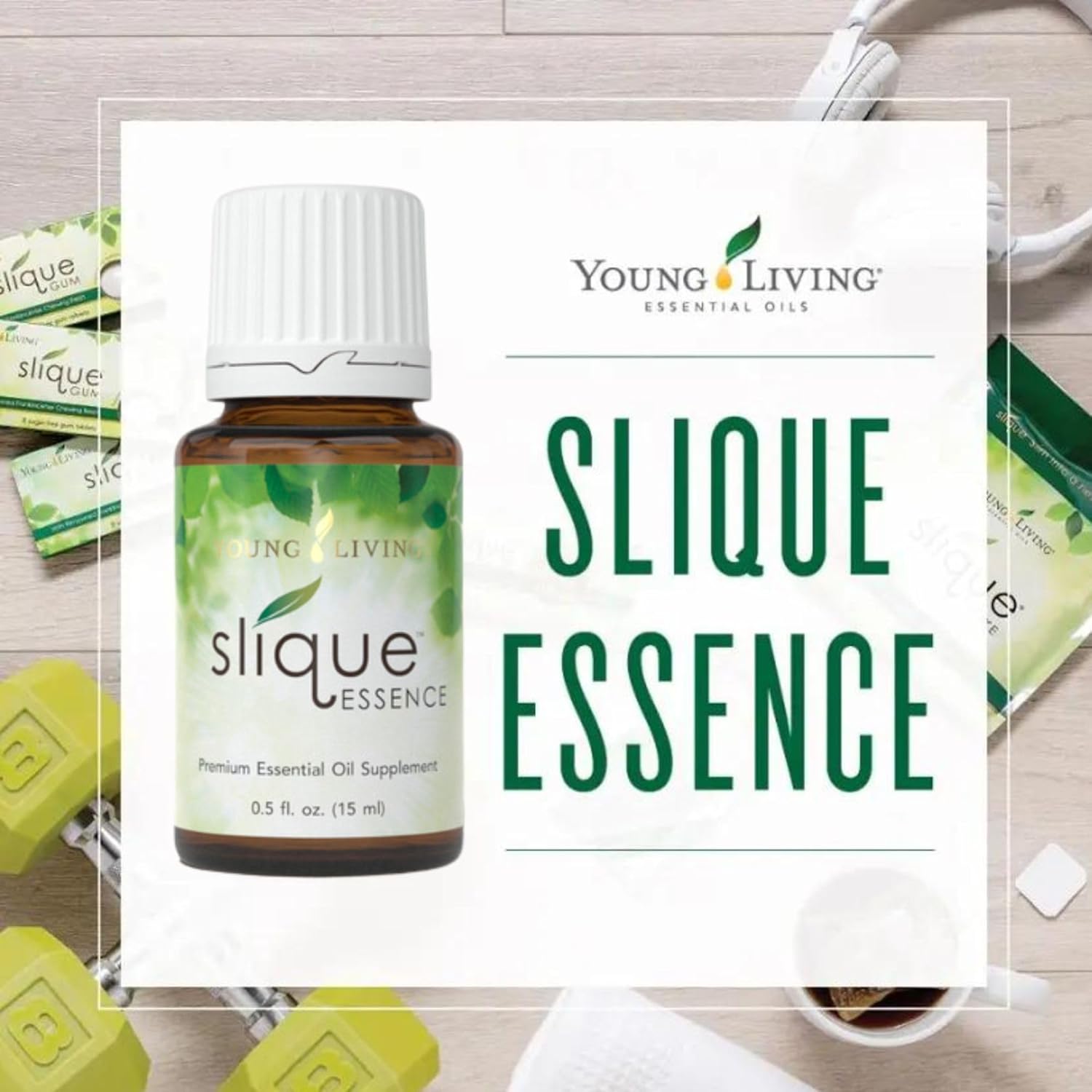 Young Living - Slique Essence 15 ml | Aromatic Hunger Control & Metabolism Support | Natural Appetite Suppressant | Calorie-Free Flavor Enhancer | Digestive Support