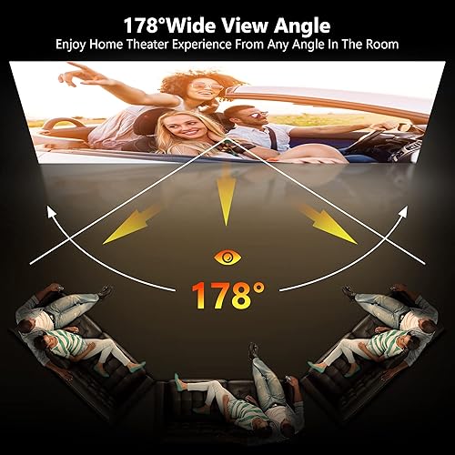 Miniatura 4 de FANGOR Pantalla de proyector ALR de rechazo de luz ambiental, pantalla de proyector para exteriores 4K 8K HD de 100 pulgadas para proyector de corto