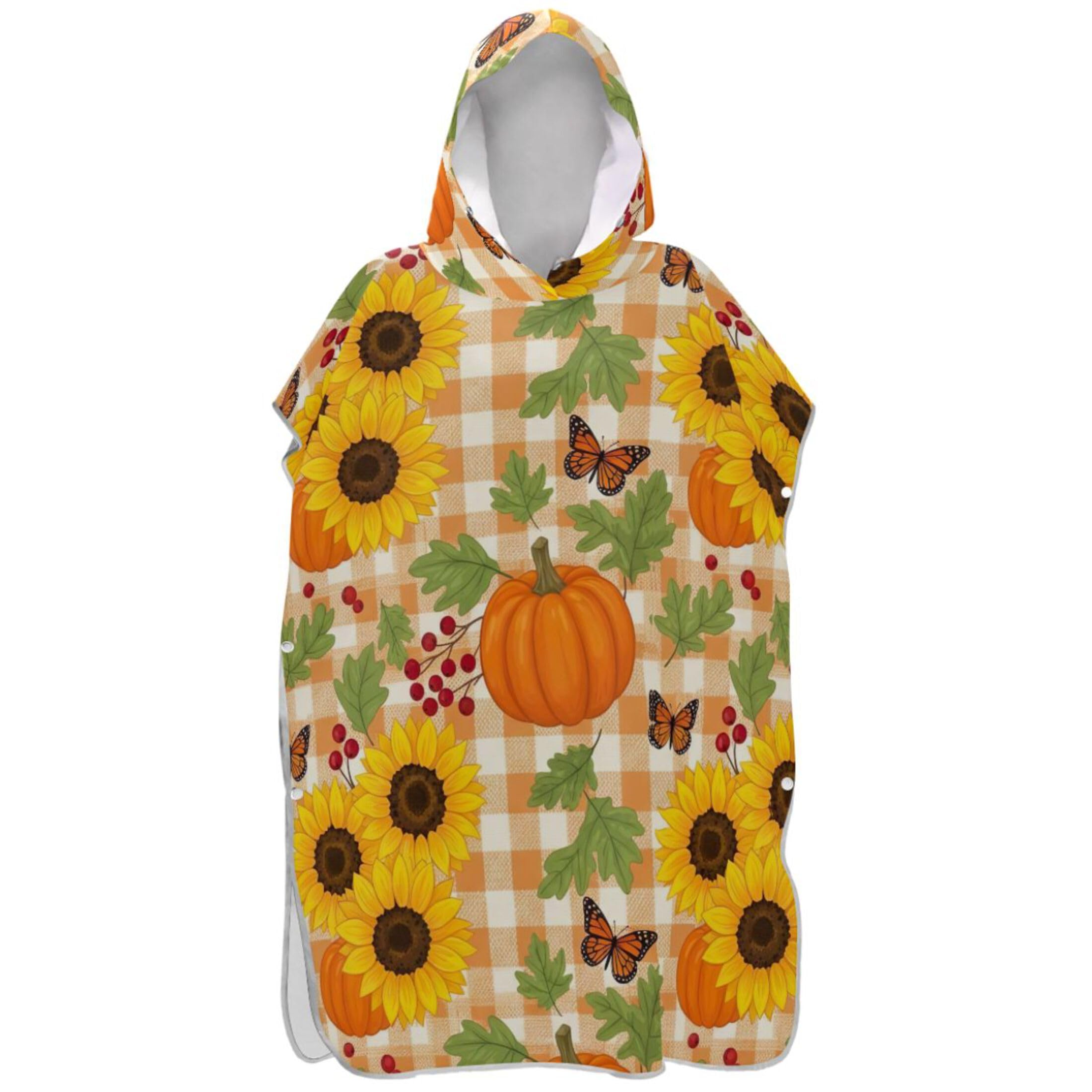 Poncho de surf à motif tournesol pour se changer confortablement sur la plage