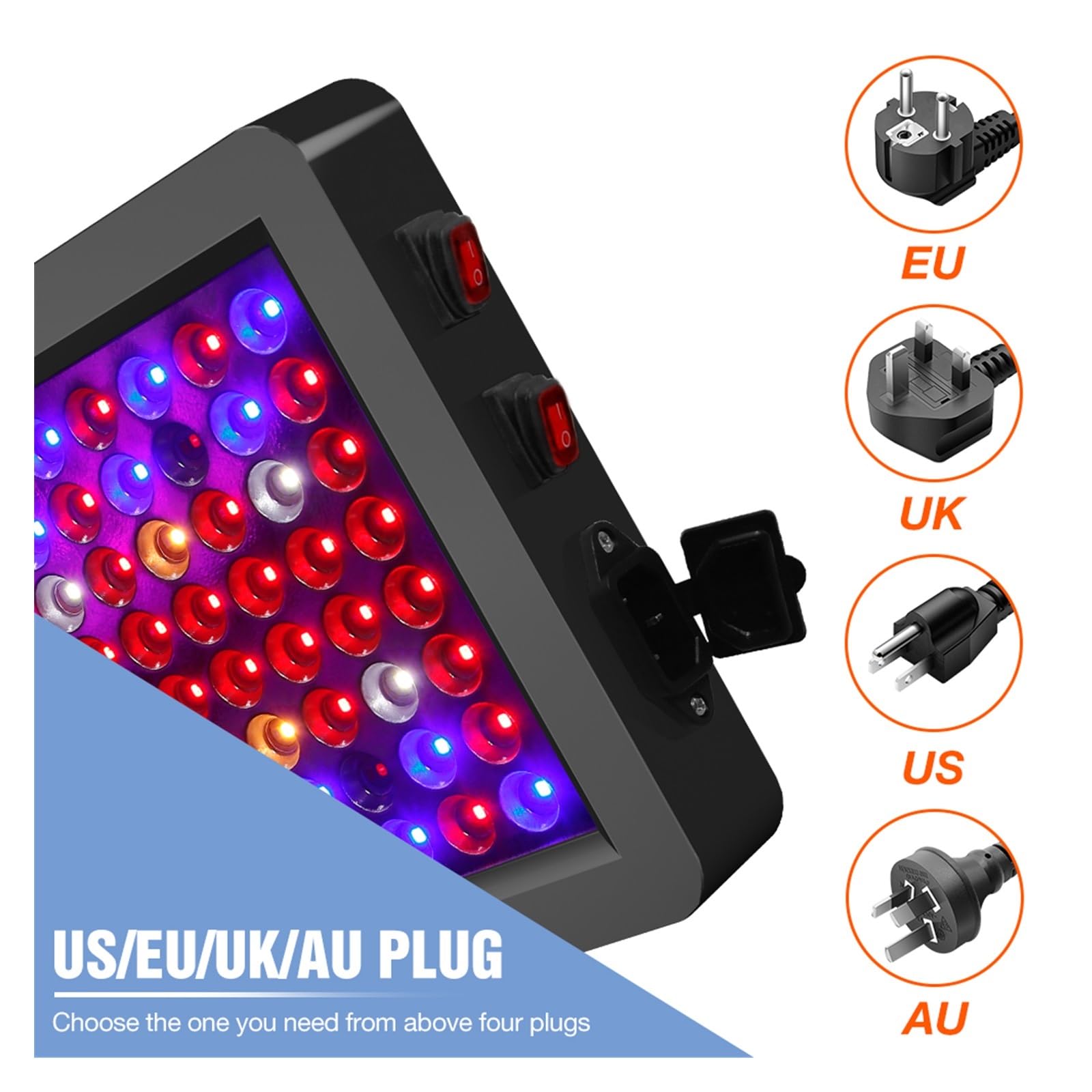 Lampada per Piante, Grow Light Lampada for piante a LED Illuminazione for interni Phyto LED Hydroponics Lampadina for tenda for semi di fiori a effetto serra impermeabile(4000W 192leds-01)