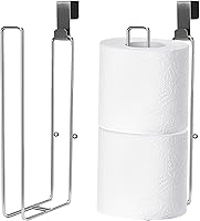 Vista 11 de Soporte de papel higiénico negro, soporte de rollo de papel higiénico montado en la pared sobre el tanque, soporte de pañuelos de camping negro mate