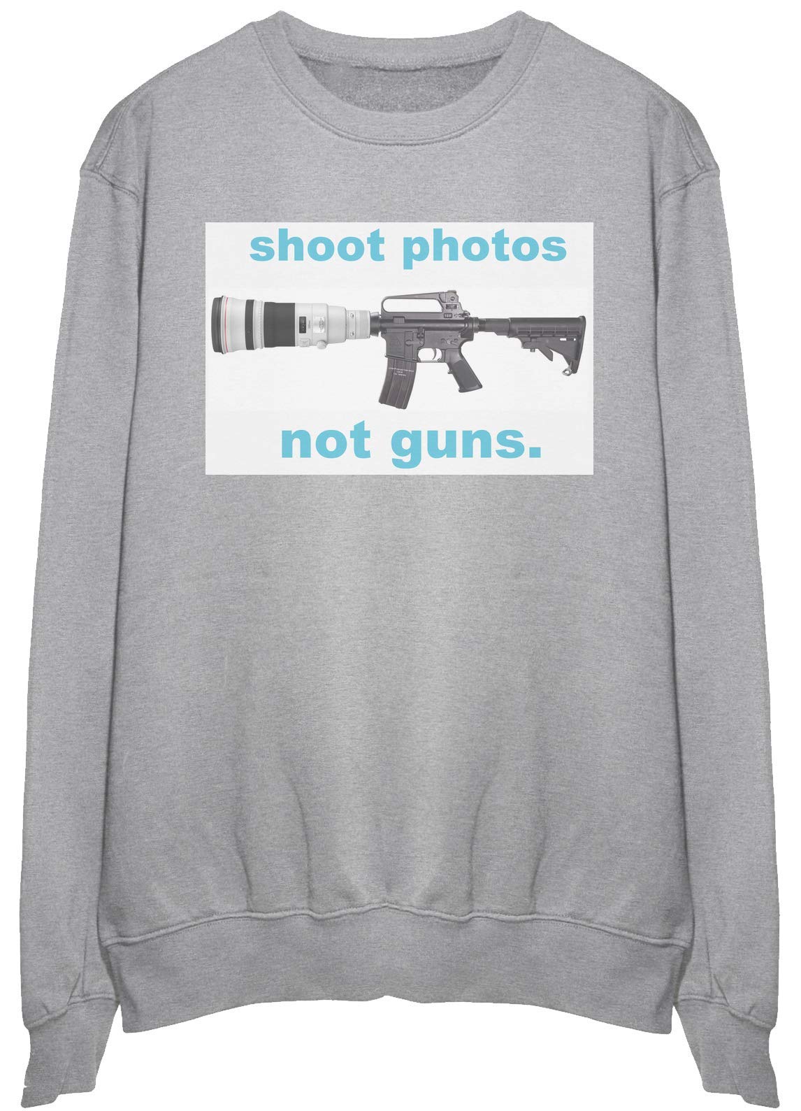 Sweatshirt Shoot Photos Not Guns Pullover Small l'esprit pacifique