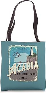 Acadia National Park Maine Vintage Travel Poster Style Tote Bag