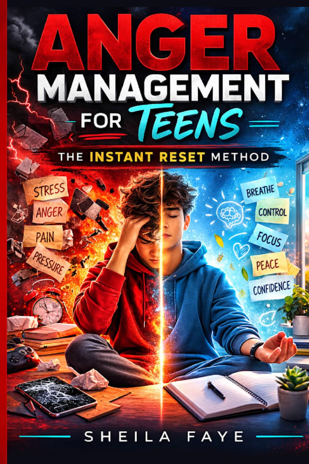 Anger Management For Teens, The Instant Reset Method: A fast, practical workbook designed to help teens control emotions, stop outbursts, and build real confidence.