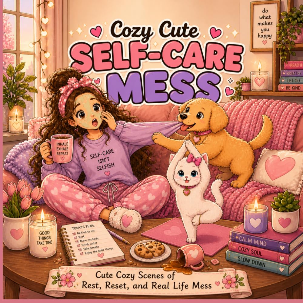 Cozy Cute Self-Care Mess: Cute Cozy Scenes of Rest, Reset, and Real Life Mess