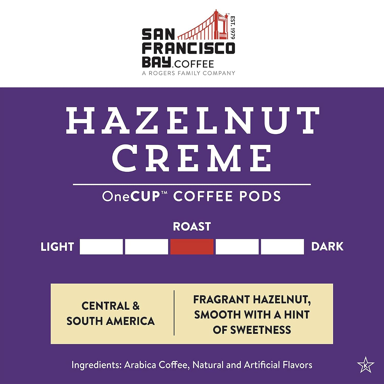 Hazelnut Creme Coffee | SF Bay Onecup Single Serve Coffee Pods (72 Count)