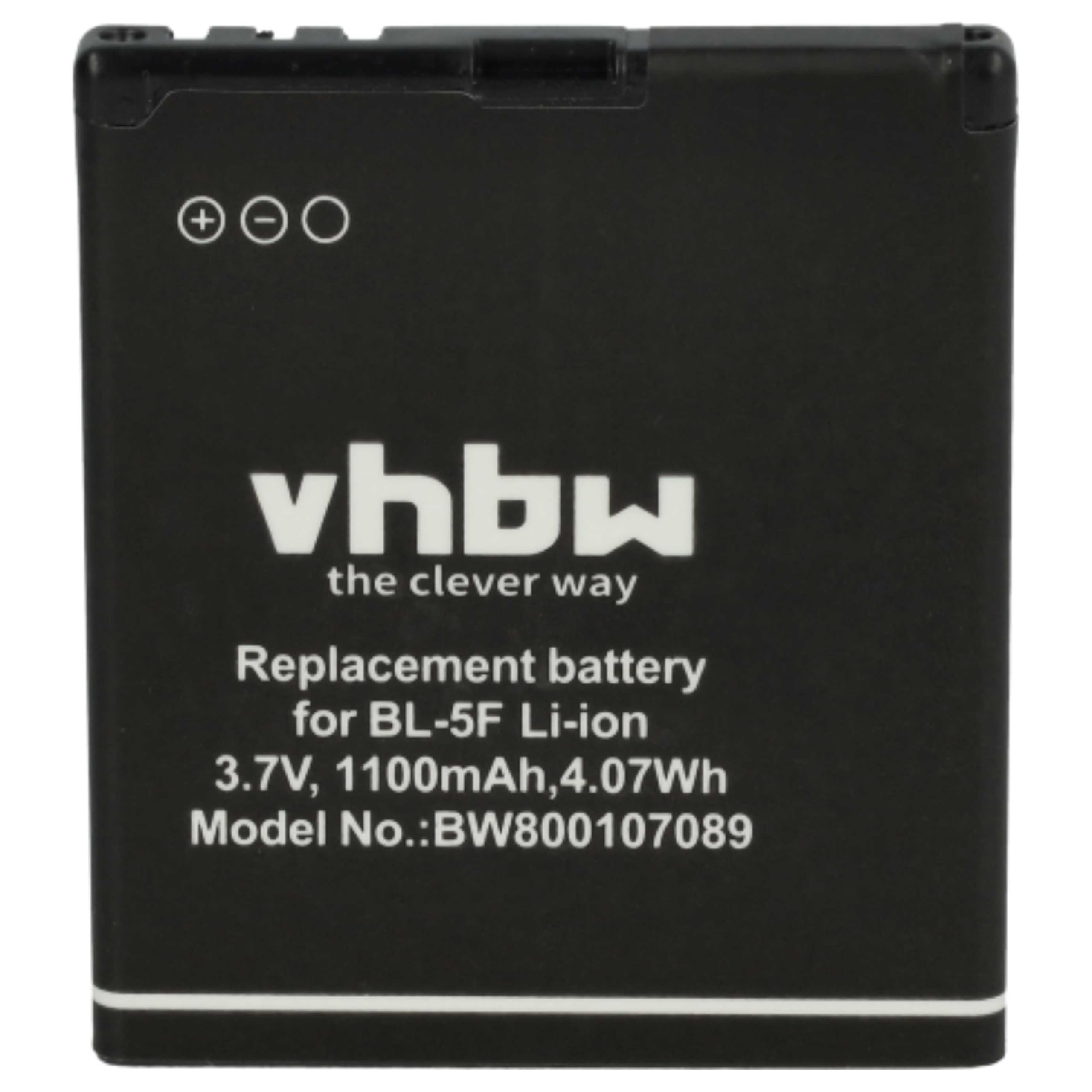 vhbw Akumulator kompatybilny z Bea-fon SL630 | SL640 telefon komórkowy smartfon telefon (1100 mAh, 3,7 V, litowo-jonowy)