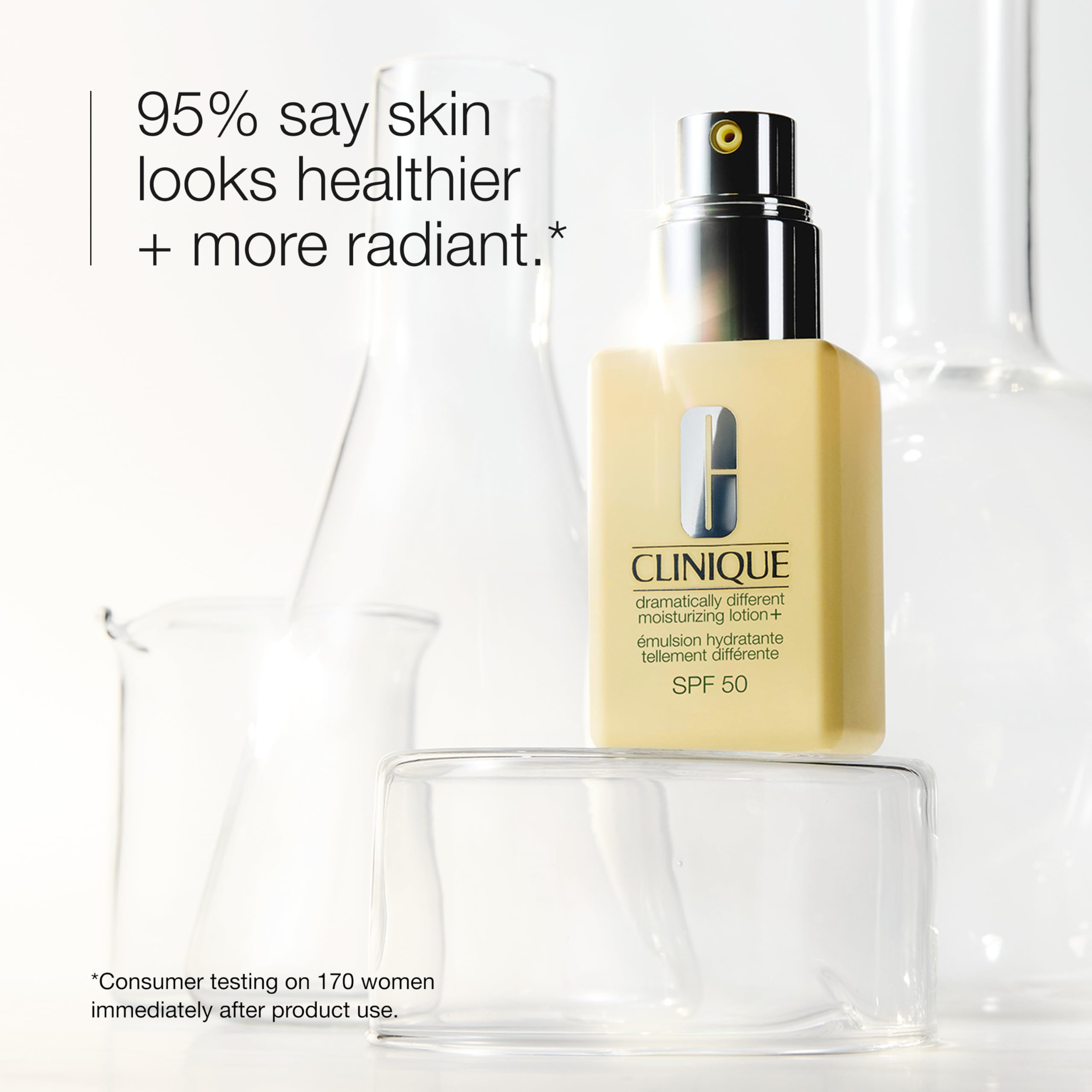 Clinique Dramatically Different Moisturizing Lotion + SPF 50 for Dry To Dry Combination Skin Types, Clear, 75 ml (Pack of 1) - Image 2