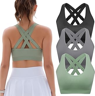 Adjustable Sports Bras for Women: High Support Impact Padded Full Coverage Bra for Workout Gym - for C-DDD Large Bust