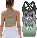 FITTIN Adjustable Sports Bras for Women: High Support Impact Padded Full Coverage Bra for Workout Gym - for C-DDD Large Bust