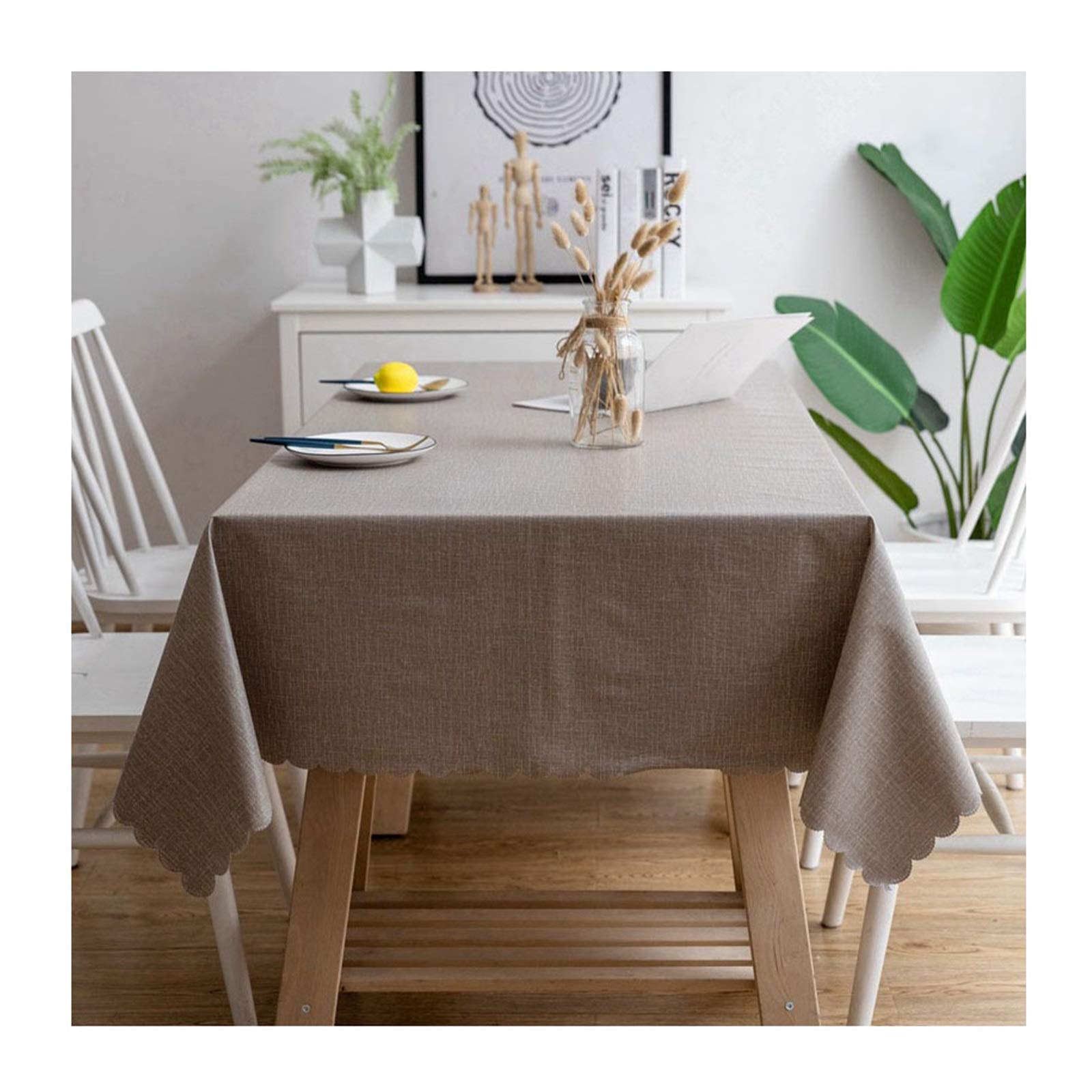 Nappe PVC picnic 140x220cm étanche, couverture de table rectangulaire