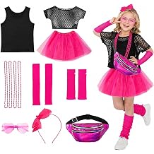 80s Outfit Halloween Costume for Girls and Plus Size Women Match Family Set