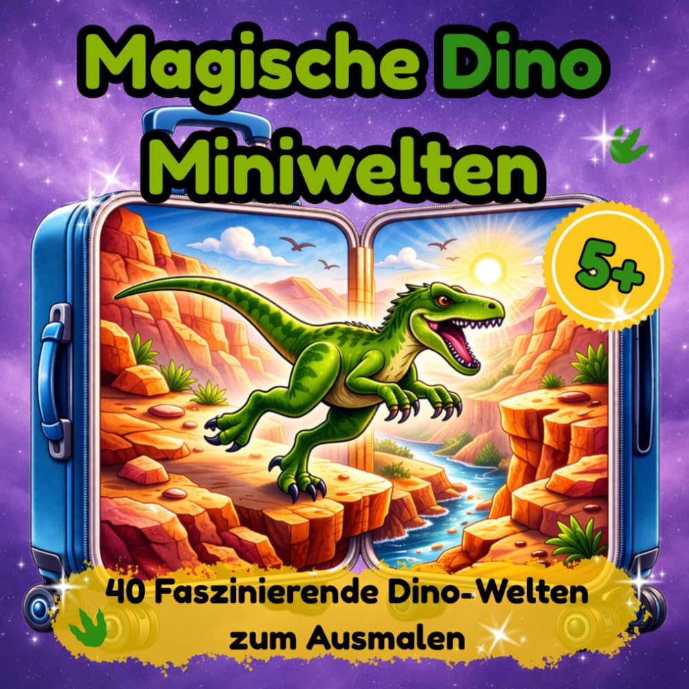 Magische Dino-Miniwelten: "40 faszinierende Dino-Welten zum Ausmalen"
