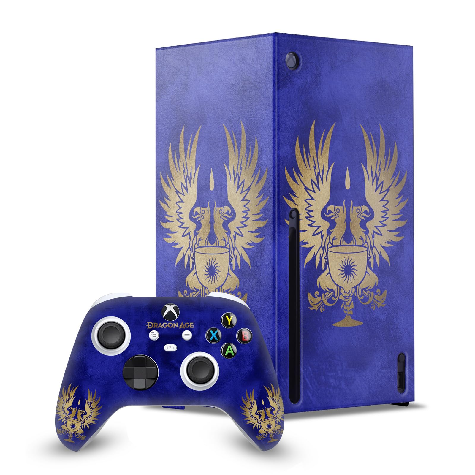 Head Case Designs Officially Licensed EA Bioware Dragon Age Grey Wardens Gold Heraldry Game Console Wrap and Game Controller Skin Bundle Compatible With Xbox Series X