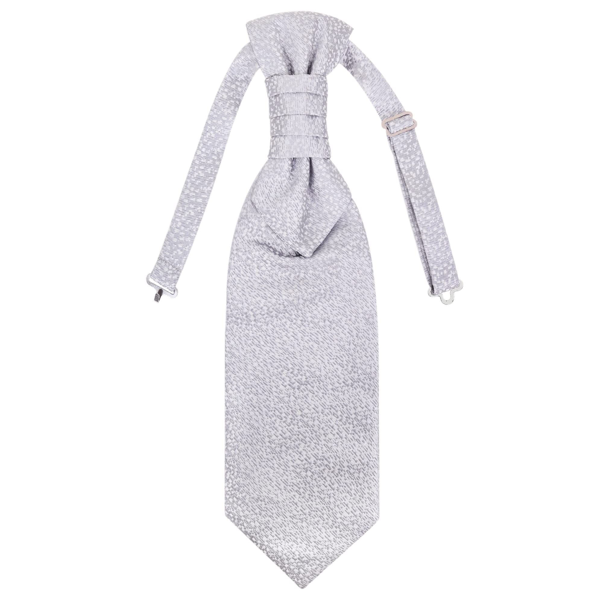 WANYINGMen's Plastron Tie Pre-Tied Necktie with Hook Closure Adjustable Tie Scarf Wedding Accessories for the Groom