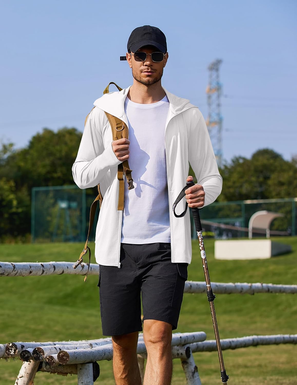 COOFANDY Mens UPF 50+ Sun Protection Hoodie Zip Up Lightweight UV Jacket Long Sleeve Sun Shirt Running Fishing Hiking Outdoor - Image 3