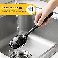 Vista 6 de NileHome - Juego de espátulas de silicona, 6 piezas, utensilios de cocina de grado alimenticio con cepillo de silicona, espátula de goma resistente