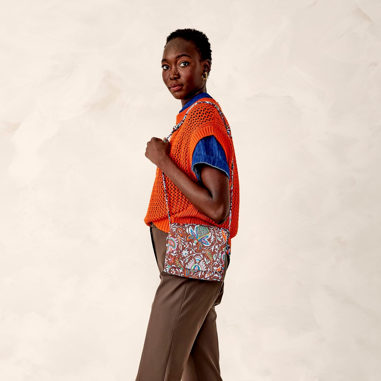 womens Premium Cotton Baird Hipster Crossbody Bag | Premium Cotton - Image 3