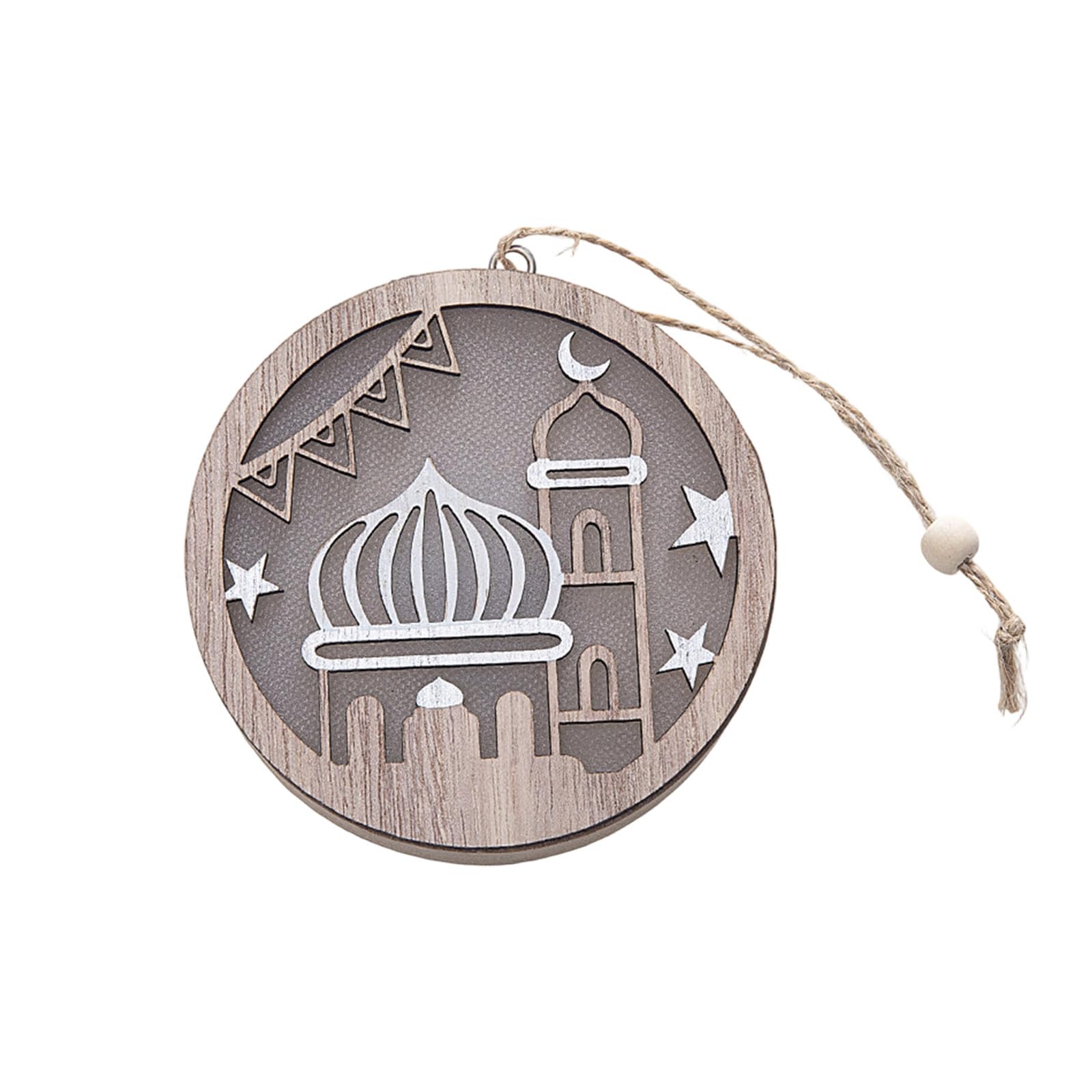 Jazuaiao Circular Muslims LED Hanging Decoration Suitable for Garden Event and Patios Gatherings Providing Sturdy Festival Lighting Garden Light