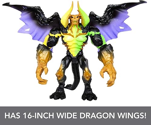 Miniatura 4 de Masters of the Universe and He-Man Figura de acción, esqueleto de terror cósmico, villano MOTU altamente posable, decoración especial de neón