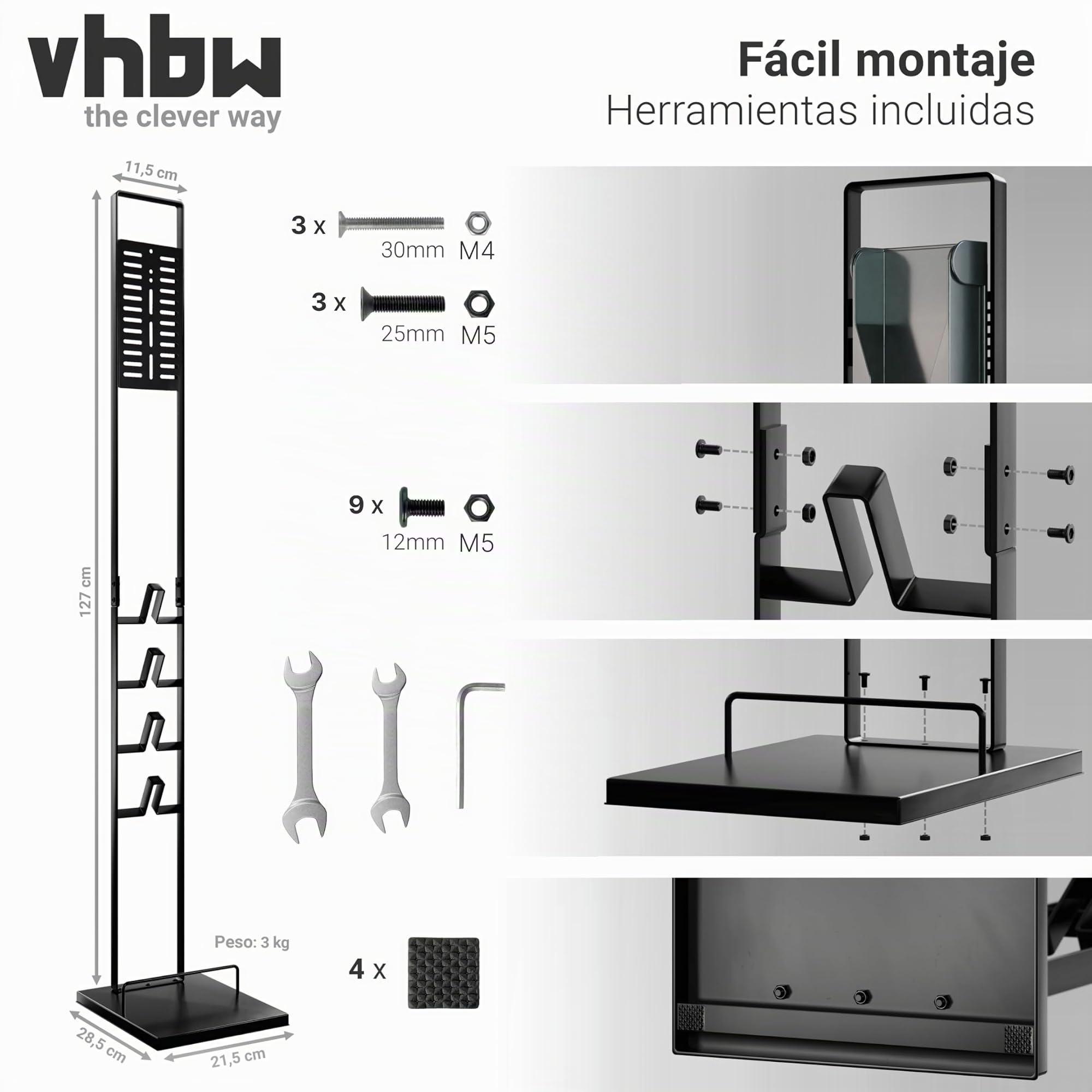 vhbw Soporte del aspirador compatible con Dyson DC58